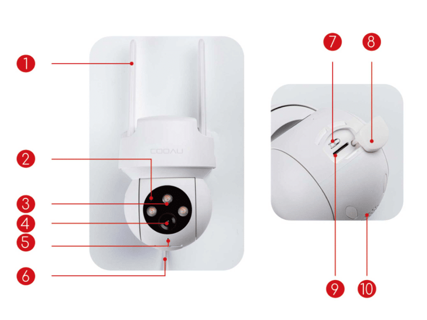 COOAU DC201 PTZ BATTERY SECURITY CAMERA USER MANUAL 20 image 958